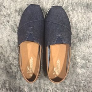 TOMS Dark Denim/Synthetic Leather Trim
